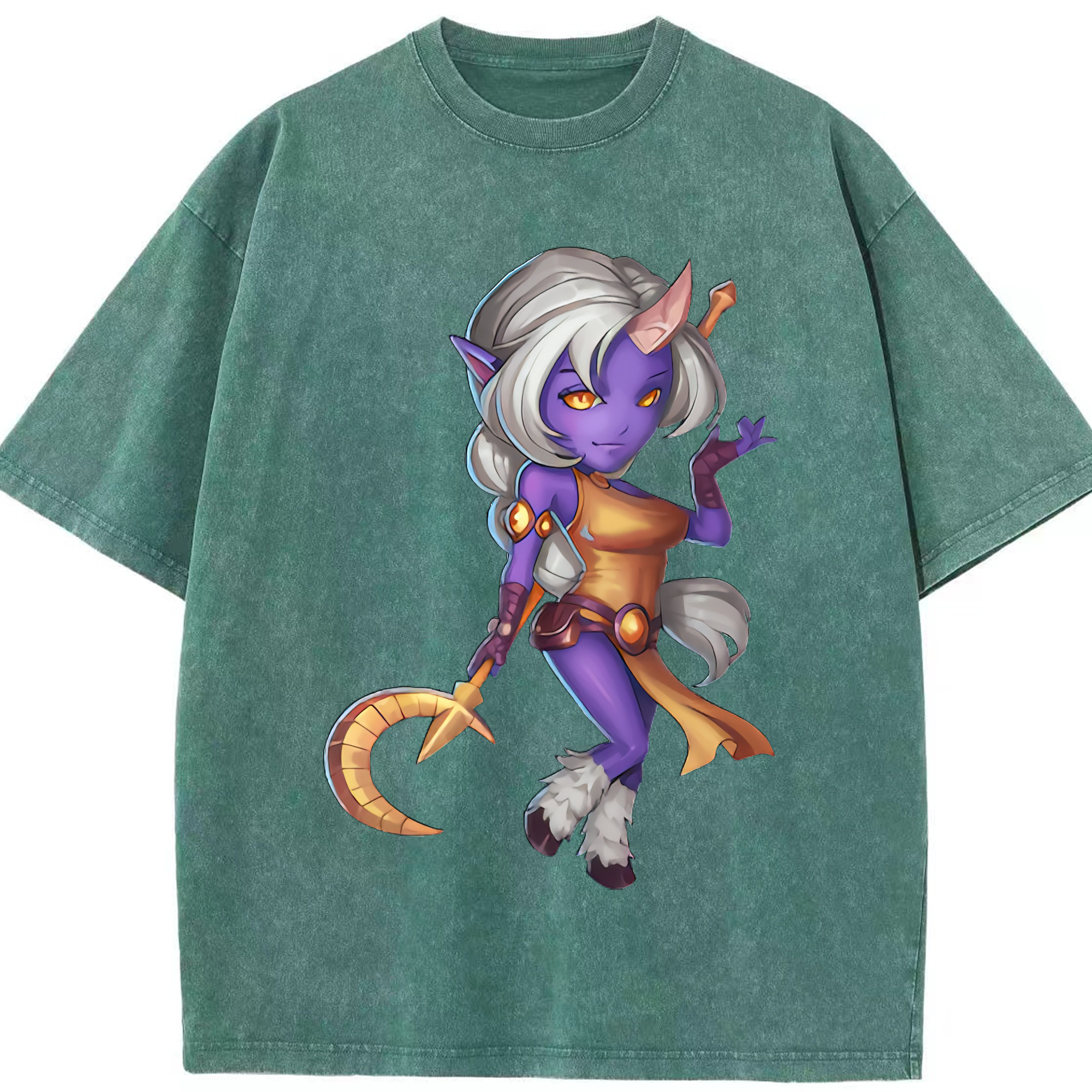 （画像用） リーグ・オブ・レジェンド League of Legends LOL 綿100% ヴィンテージ風 半袖Tシャツ（フロントプリント）